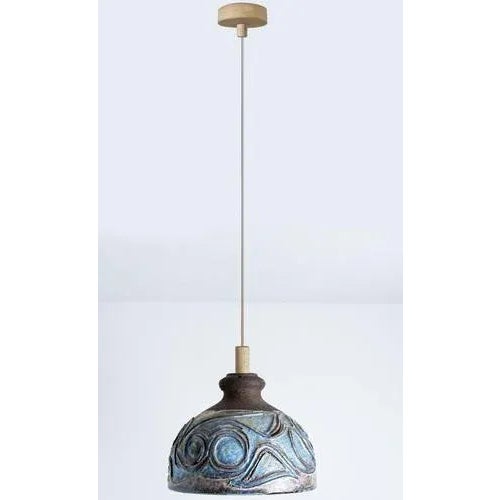 Danish Brown Ceramic Pendant Light, 1970 For Sale - Image 17 of 18