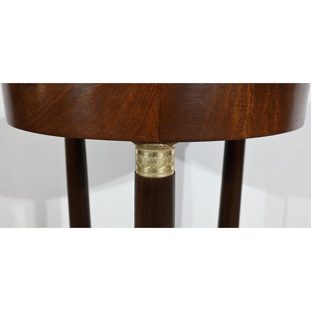 Wood Empire Style Tripod Pedestal Table, Early 20th Century For Sale - Image 7 of 18