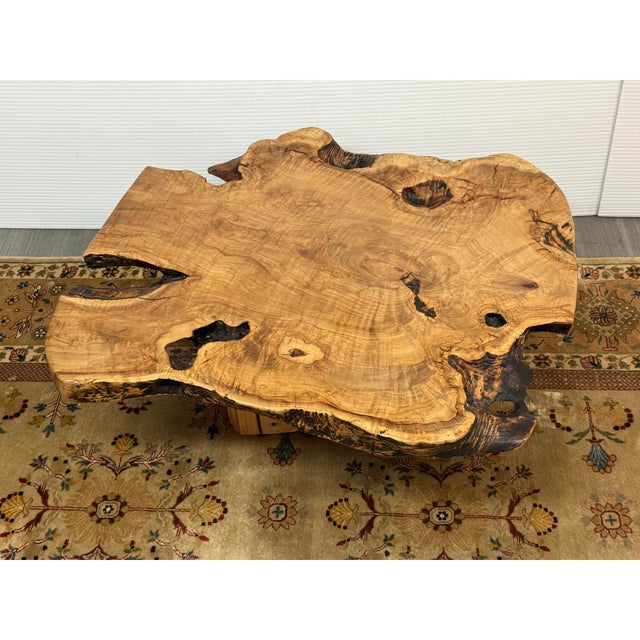 Live Edge Olive Wood Coffee Table For Sale - Image 10 of 13