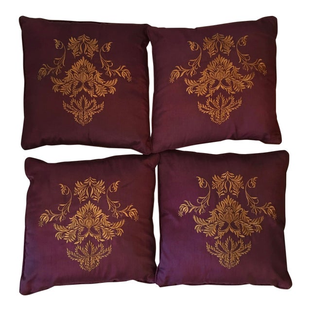 Purple Gold Accent Pillows Set Of 4 Chairish