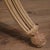 Elegant Italian side table from the second half of the 20th century. Painted iron with high-quality faux woven wood...