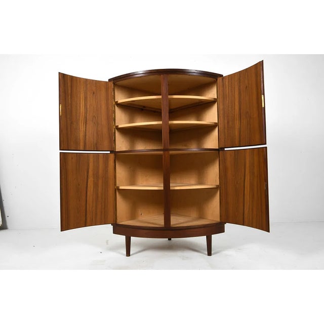 Mid-Century Modern 1970s Danish Midcentury Teak Corner Cabinet For Sale - Image 3 of 13
