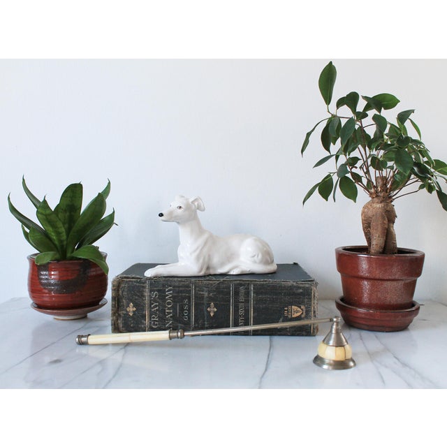 Vintage Silver Tone & Faux Bone Inlay Candle Snuffer For Sale - Image 4 of 7