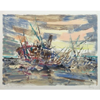 Chauvin, Vintage French Monotype - Bateau Transparent For Sale