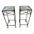 Glass and Iron Side Martini Tables -A Pair For Sale
