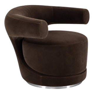 HAHA Armchair in Suede Leather by Christophe Perichon For Sale
