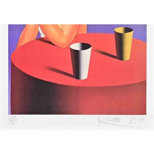 "Lush Life" is a lithograph realized by Mark Kostabi in 2012. The artwork is hand signed, numbered and dated. Edition of...