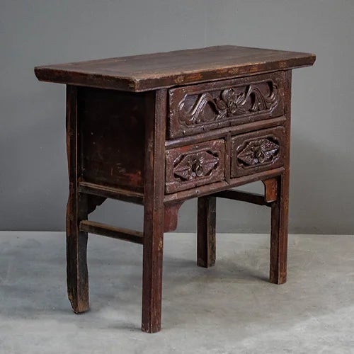 Red Antique Chinese Early 1900s Old Red Lacquer Altar Table For Sale - Image 8 of 8