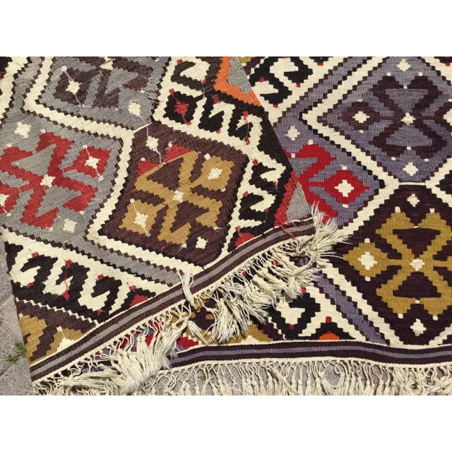 Vintage Turkish Kilim Runner - 67" X 161" For Sale - Image 9 of 10