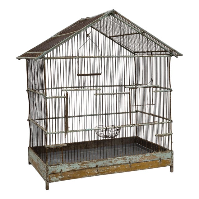 20th Century French Metal Bird Cage For Sale