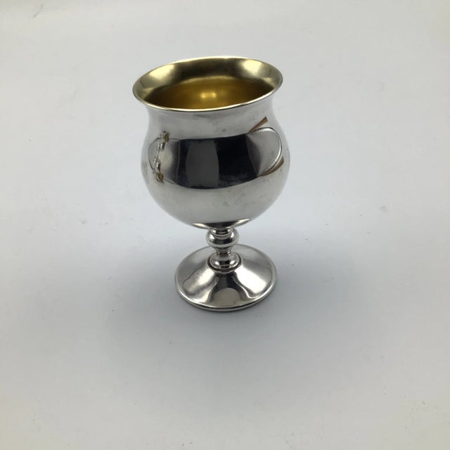 Silver Vintage Sheridan Silver Plated Aperitif/Port Miniature Goblets-Set of 4 For Sale - Image 8 of 11