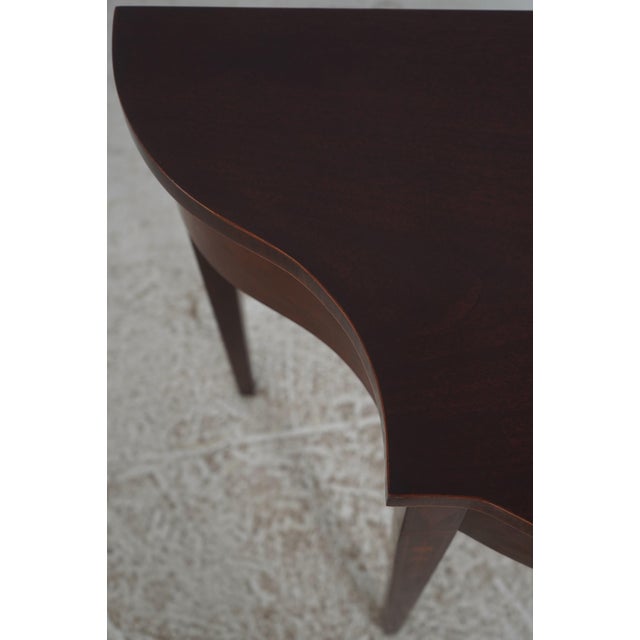Baker Historic Charleston Mahogany Demi Lune Console For Sale - Image 10 of 15