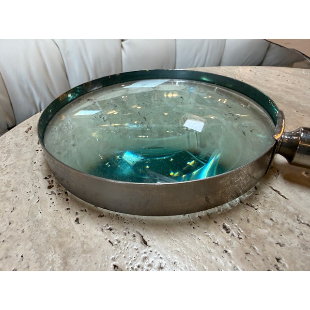 Italian Vintage Italian Magnifying Glass With Faceted Crystal Handle For Sale - Image 3 of 7