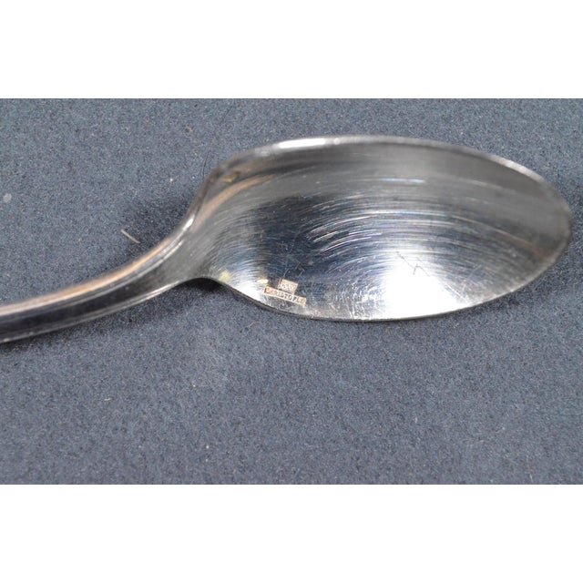 1920s Christofle Boréal Art Deco Silver-Plated Flatware Set by Luc Lanel - 37 Pieces with Case For Sale - Image 6 of 17
