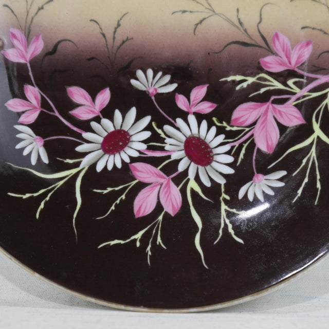 Pair of Vintage Hand-Painted Porcelain Decorative Plates With Bird and Floral Motifs For Sale In New York - Image 6 of 11