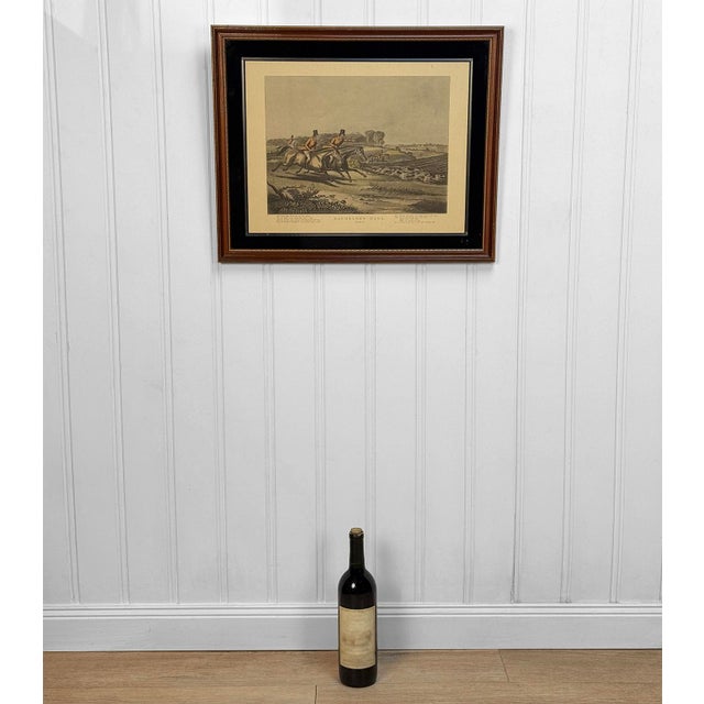 English Antique English Bachelor's Hall Fox Hunt Framed Art Lithograph For Sale - Image 3 of 14