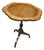 Vintage Columbia Manufacturing Co. Figured Wood Pie-Crust Pedestal Side Table For Sale