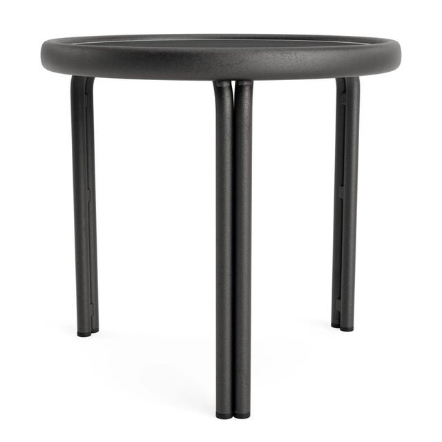 Brown Jordan Kantan Aluminum 20" Round Occasional Table, Textured Pewter frame For Sale - Image 12 of 12