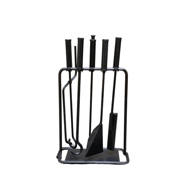 1970s Vintage Italian Fireplace Set by Afra & Tobia Scarpa for Dimensione Fuoco, Set of 3 For Sale - Image 5 of 11