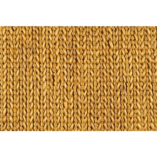 Part & Parcel Goods Jute Sample Weave Rug, 6"x6", Mustard For Sale - Image 4 of 5