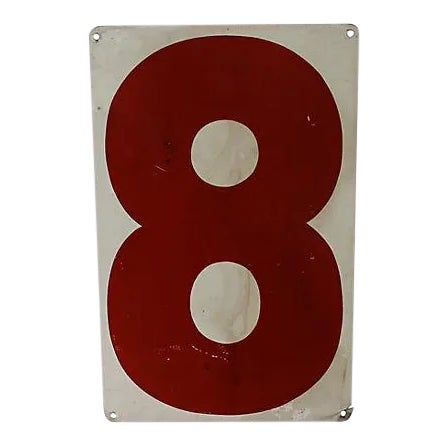 Vintage Gas Station Number 8 and 6 For Sale