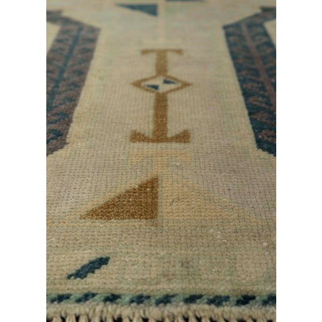 Turkish Turkish Mini Rug Oriental Hand Knotted Vintage Rug 1'11" x 3'2" #21211 For Sale - Image 3 of 8
