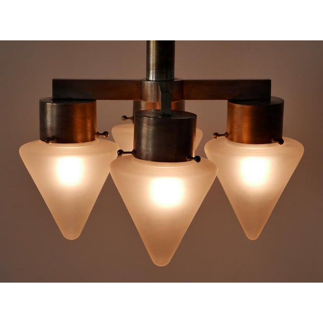 Art Deco Four-Flamed Ceiling Lamp, Germany, 1930s For Sale - Image 14 of 18