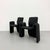 Vintage Postmodern Black Suede Sculptural Lounge Chairs – Pair For Sale In West Palm - Image 6 of 7