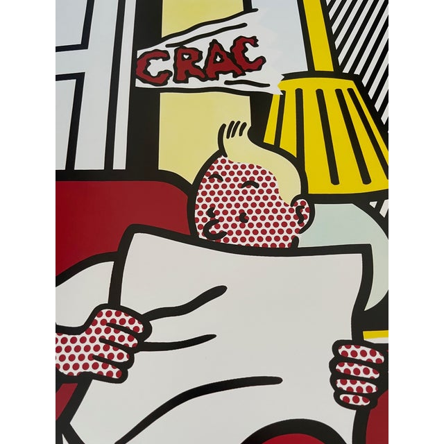 Paper 1990s Roy Lichtenstein, Tintin Reading Exhibition Poster For Sale - Image 7 of 10
