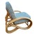 1950s Restored Mid-Century 3/4 Round Pretzel Arm Rattan Lounge Chair Set For Sale - Image 9 of 18