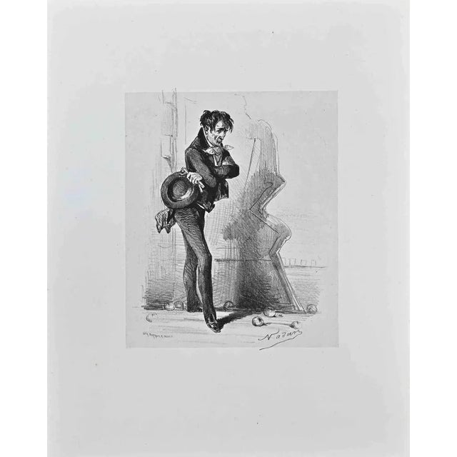 Caricature is a lithograph realized by Nadar in Late 19th Century. Good condition. The artwork is depiced through soft...