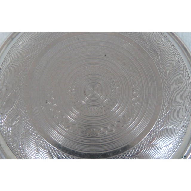 Metal Richard Hudnut Powder Compact Engraved Silver Tone Art Deco Pocket Mirror 4775b For Sale - Image 7 of 12