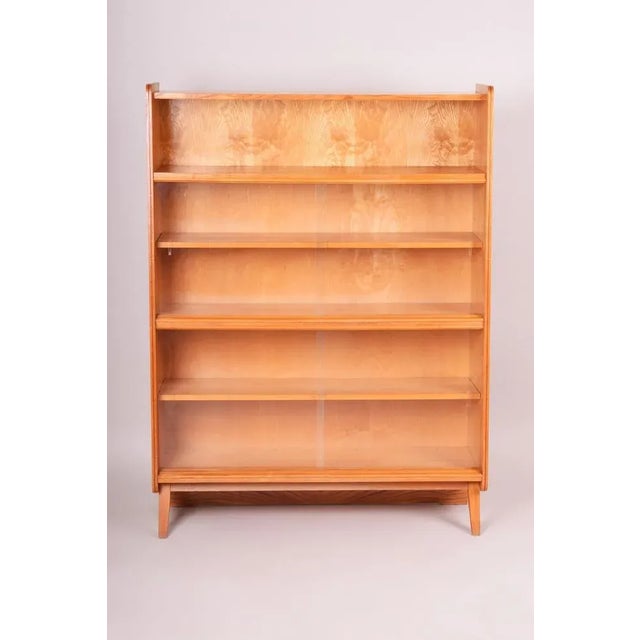 Mid-Century Ash Display Cabinet attributed to Tatra Pravenec, 1950s For Sale - Image 11 of 11