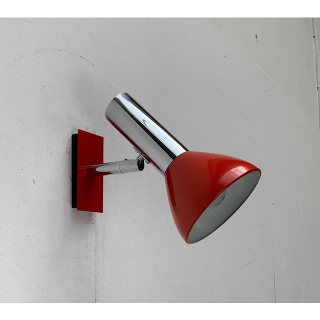 Mid-Century Modern German Space Age Wall Lamp from Hustadt Leuchten, 1960s For Sale - Image 5 of 18