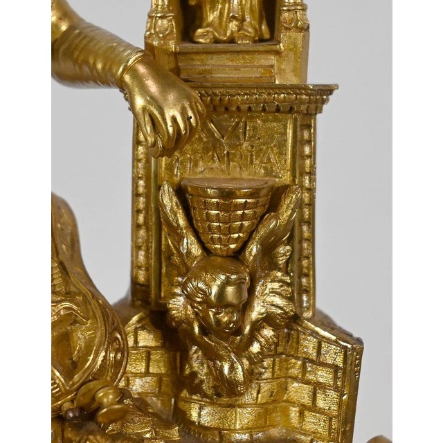 Napoleon III Gilt Bronze Decorative Pendulum Clock, 19th Century For Sale - Image 9 of 18