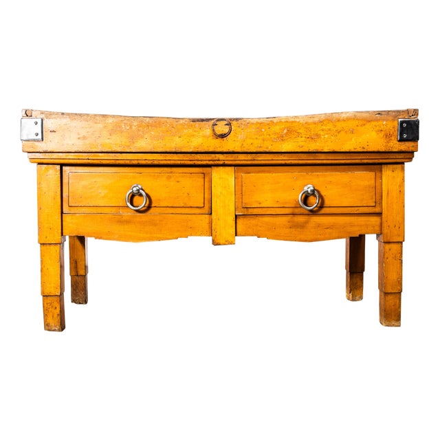 Large Vintage Belgian Butchers Workstation, 1950s For Sale