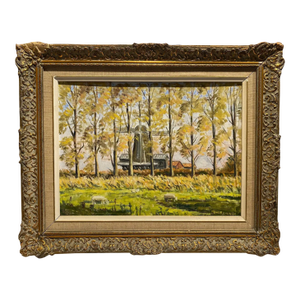 1950s Edgar Miner European Impressionist Landscape Oil Painting