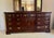 Late 20th Century Broyhill Premier "Ethan Allen Style" Cherry Wood Triple Dresser & Triptych Split Swan-Neck Pediment Top Mirror Mint Condition For Sale - Image 14 of 18