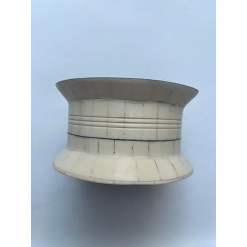 Traditional Round Bone Trinket Box For Sale - Image 3 of 9