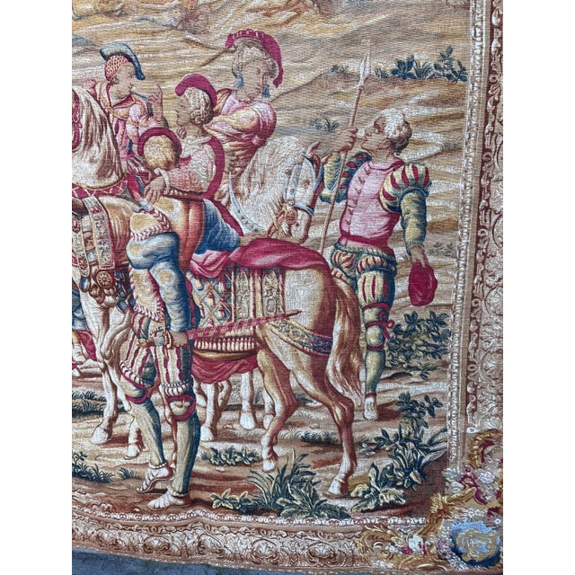 Textile 1940s Medieval Style Tapestry After the Louvre Les Chasses De Maximilien For Sale - Image 7 of 12