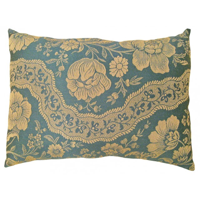 1960 Decorative Vintage European Chinoiserie Fabric Pillows with Floral - Set of 4 For Sale - Image 10 of 12