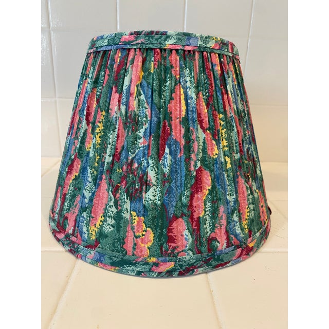 Colorful Custom Pleated Fabric Shade For Sale - Image 4 of 4
