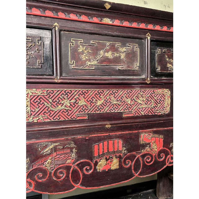 Wood Antique Tall Temple Altar Table (3629), Circa 1800-1949; For Sale - Image 7 of 13