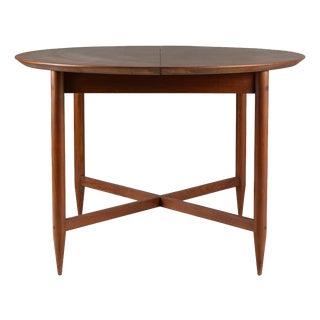 Extendable Round Teak Table, 1960s For Sale