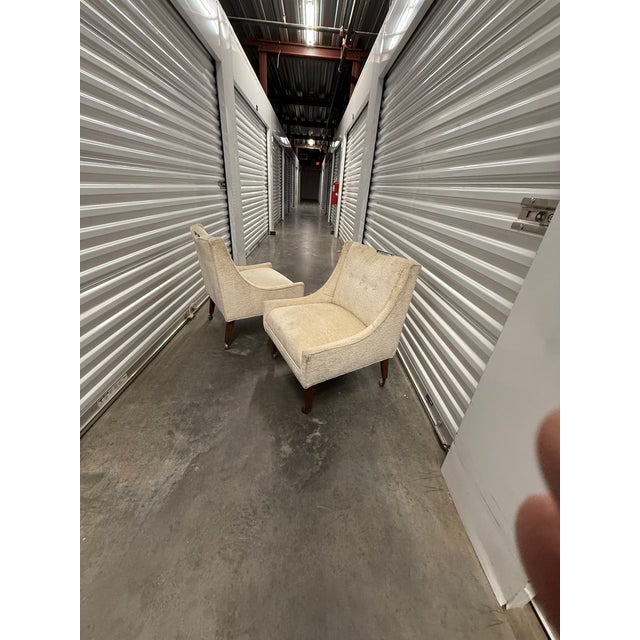 William Haines Pair of Slipper Lounge Chairs Mid-Century Modern For Sale - Image 4 of 12