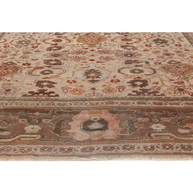 Antique oriental rugs of Sultanabad, also known as Arak, belong to one of the finest and most renowned Persian carpets in...