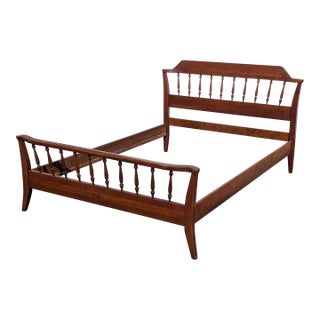 Vintage Cherrywood Shaker Style Queen Bedframe For Sale