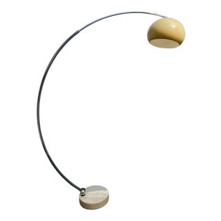 1960s Arc Floor Lamp in Chrome Metal For Sale