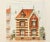 Pair- 1900 French Architecture Lithographs-Country Homes For Sale In New York - Image 6 of 8