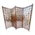 Vintage Japanese 4 Panel Teak Screen Circa 1960 For Sale